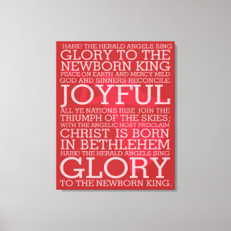 Kerst Carol Canvas Mark de Herald Afdruk
