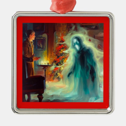 Kerst Carol Ghost of Christmas Future Metalen Ornament (Voorkant)