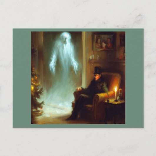 Kerst Carol Ghost of Christmas Past Feestdagenkaart (Voorkant)