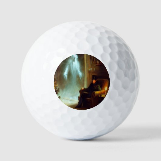 Kerst Carol Ghost of Christmas Past Golfballen (Voorkant)