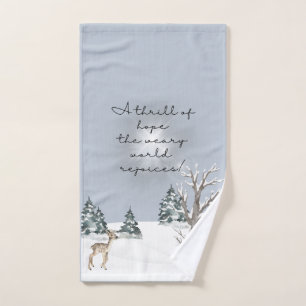 Kerst Carol lyrische handdoek