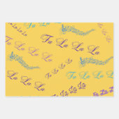 Kerst Carol thema-Fa, la, la, Inpakpapier Vel (Voorkant 2)