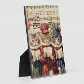 Kerst Caroling Cats Fotoplaat (Zijkant)