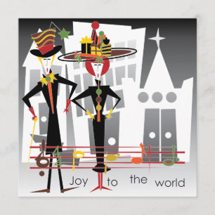 Kerst Carols Joy Kaart/Uitnodiging Kaart