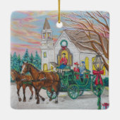 Kerst Carriage Ornament (Achterkant)