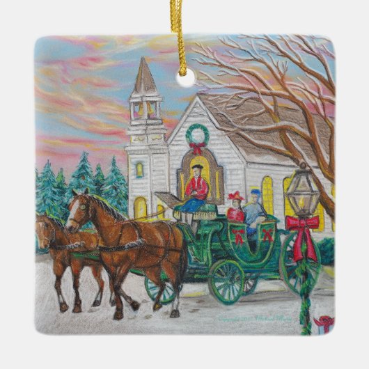 Kerst Carriage Ornament (Voorkant)