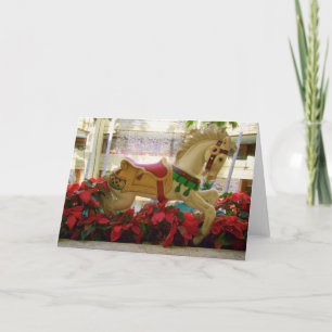Kerst Carrousel Paard - 1 Feestdagen Kaart