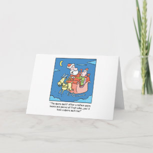 Kerst Cartoon Sinterklaas Ziek Feestdagen Kaart