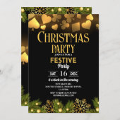 Kerst Casino Speelkaarten Goud Zwart Festive Kaart (Voorkant / Achterkant)