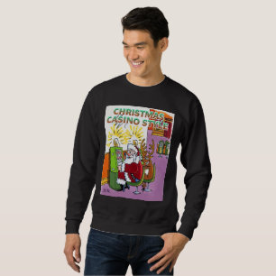 Kerst Casino Style, zwart sweatshirt