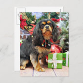 Kerst - Cavalier - Charlie Feestdagenkaart (Voorkant / Achterkant)