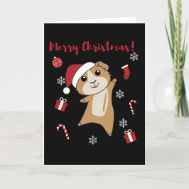 Kerst Cavia's Winter Dieren Feestdagen Kaart
