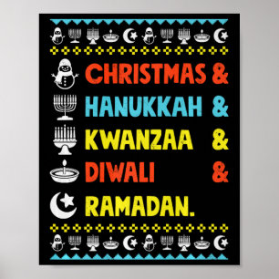 Kerst Chanoeka Kwanzaa Diwali Ramadan Funny Ug Poster