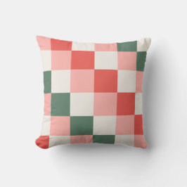 Kerst Checkboard Feestelijke Patroon Ontwerp Kussen
