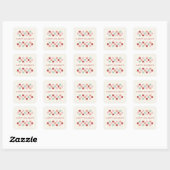 Kerst Checkerboard Enveloppe Zegel Sticker - Bes (Vel)
