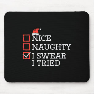 Kerst Checklist Leuke Stoute Ik Probeerde Xmas Man Muismat