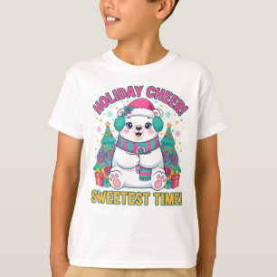 Kerst Cheer Ijsbeer T-Shirt – Mooiste Tijd