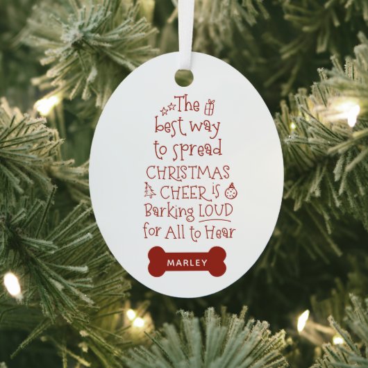 Kerst Cheer Pet Foto Metalen Ornament (Insitu)