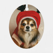 Kerst Cheer Pet Foto Metalen Ornament (Achterkant)