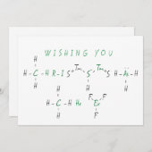 Kerst Cheer Scheikunde Wetenschap Leraar Vakantie Feestdagenkaart (Voorkant / Achterkant)