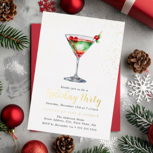 Kerst Cheers Vakantie Party Folie Uitnodiging