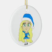 Kerst chibi keramische ornament (Rechts)