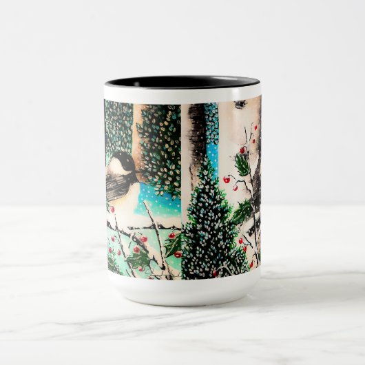 Kerst Chickadee Chatter Mok (Midden)