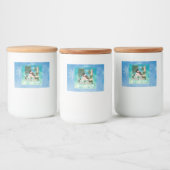 Kerst Chickadee Chatter Voedselcontainer Etiket (Flessen)