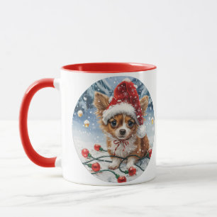 Kerst Chihuahua Kerstman Hond Mok