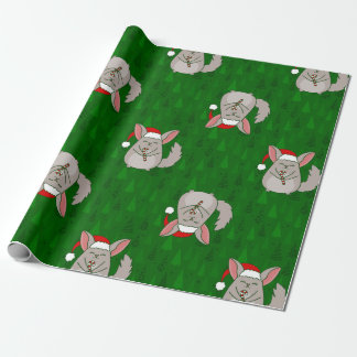 kerst Chinchilla kerstman kerstboom groen Cadeaupapier