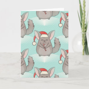 kerst chinchillas feestdagen kaart