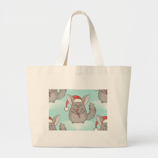 kerst chinchillas grote tote bag (Voorkant)