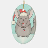 kerst chinchillas keramisch ornament (Links)