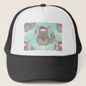 kerst chinchillas trucker pet (Voorkant)