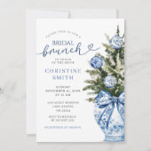 Kerst Chinoiserie Bruids Brunch Kaart (Voorkant)