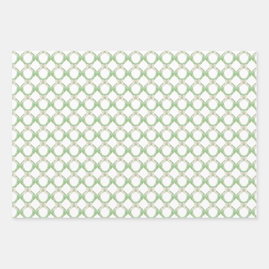 Kerst Chinoisserie Trellis Roze Coquette Bow Inpakpapier Vel (Voorkant)