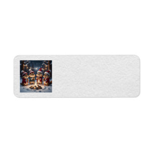Kerst Chipmunks Adresetiketten Etiket