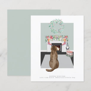 Kerst chocolade labrador hond haard scène