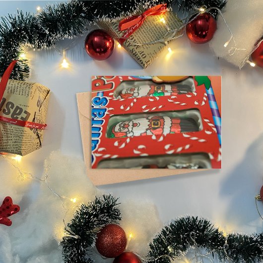 Kerst Chocolade Snoep Kerstman Feestdagen Kaart