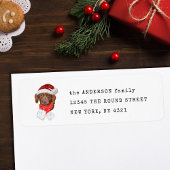 Kerst Chocolade Teckel Hond Retouradres Etiket