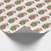 Kerst Chow met wintersjaal Cadeaupapier (Hoek)