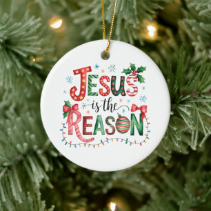 Kerst Christelijke gepersonaliseerde vakantie Keramisch Ornament