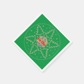 Kerst Cirkel van Groene Bomen Servet (Hoek)