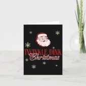 Kerst Ckleball Twinkle Dink Santa Ckle Kaart (Voorkant)