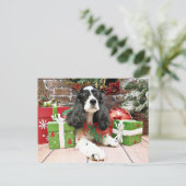 Kerst - Cocker Spaniel - Laci Feestdagenkaart (Staand voorkant)