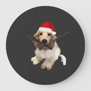 Kerst Cocker Spaniel (Wit) Essentiële T-shirt Grote Klok