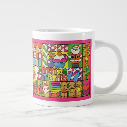Kerst Collage Extra Grote Beker (Rechts)