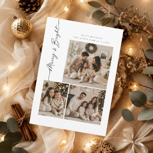 Kerst Collage Kerstkaart met Familie Foto's Merry