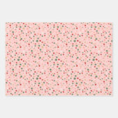 Kerst Confetti Polka Dot Wrapping Paper Set (Voorkant 3)