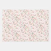 Kerst Confetti Polka Dot Wrapping Paper Set (Voorkant 2)